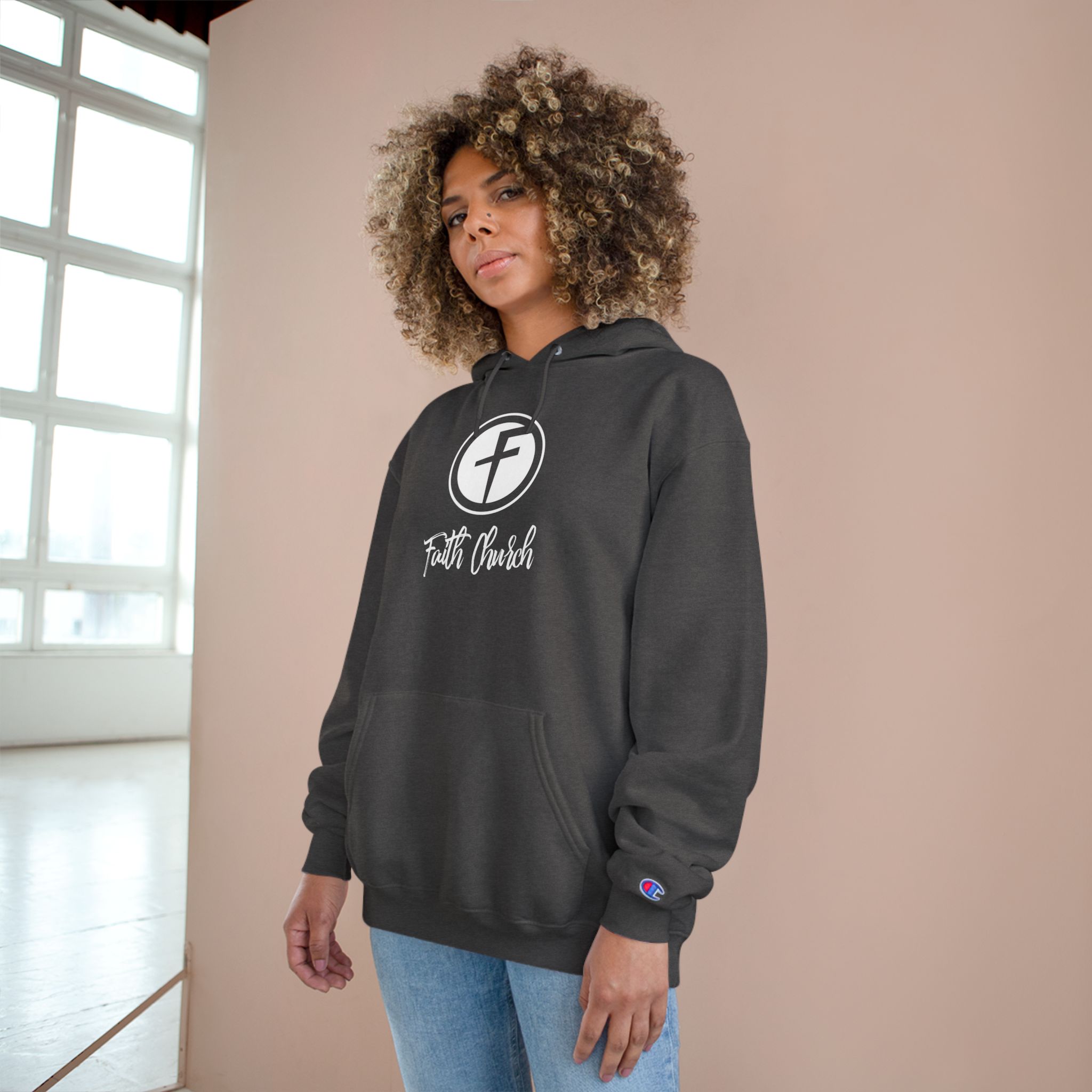 Faith Cursive - Champion Hoodie - Image 8