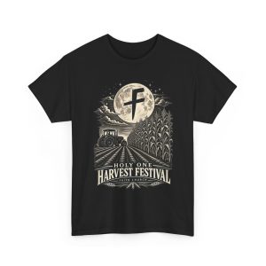 Harvest Festival T-Shirt — "Holy One" Vintage Farm Moon Graphic Tee