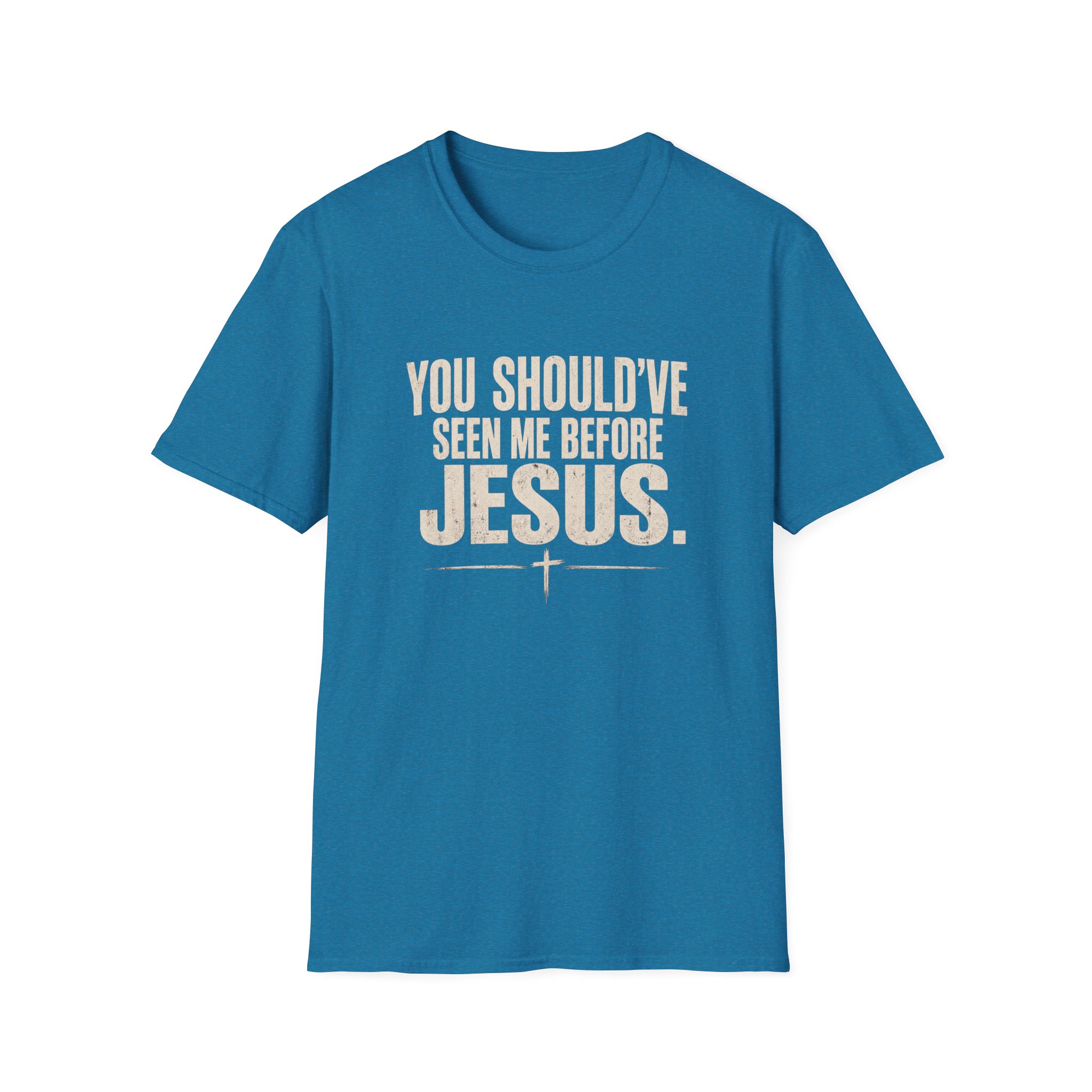 Christian T-Shirt — "You Should've Seen Me Before Jesus" Inspirational Faith Tee - Image 38