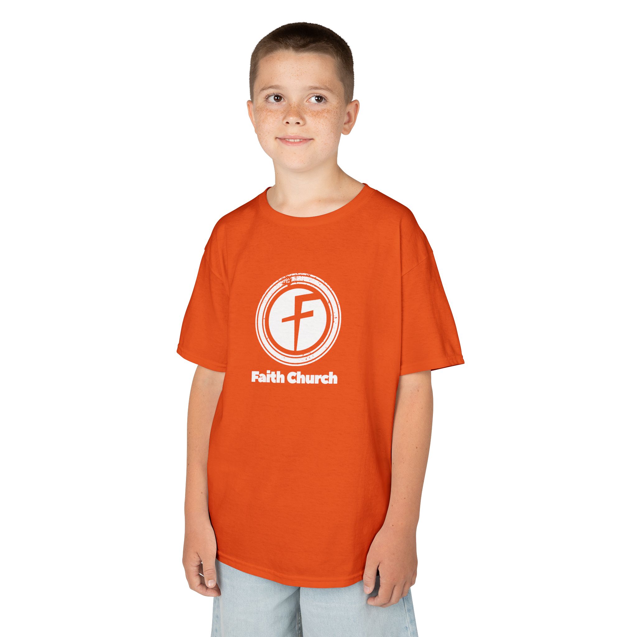 Kids T-Shirt — Faith Church Logo Youth Tee - Image 9