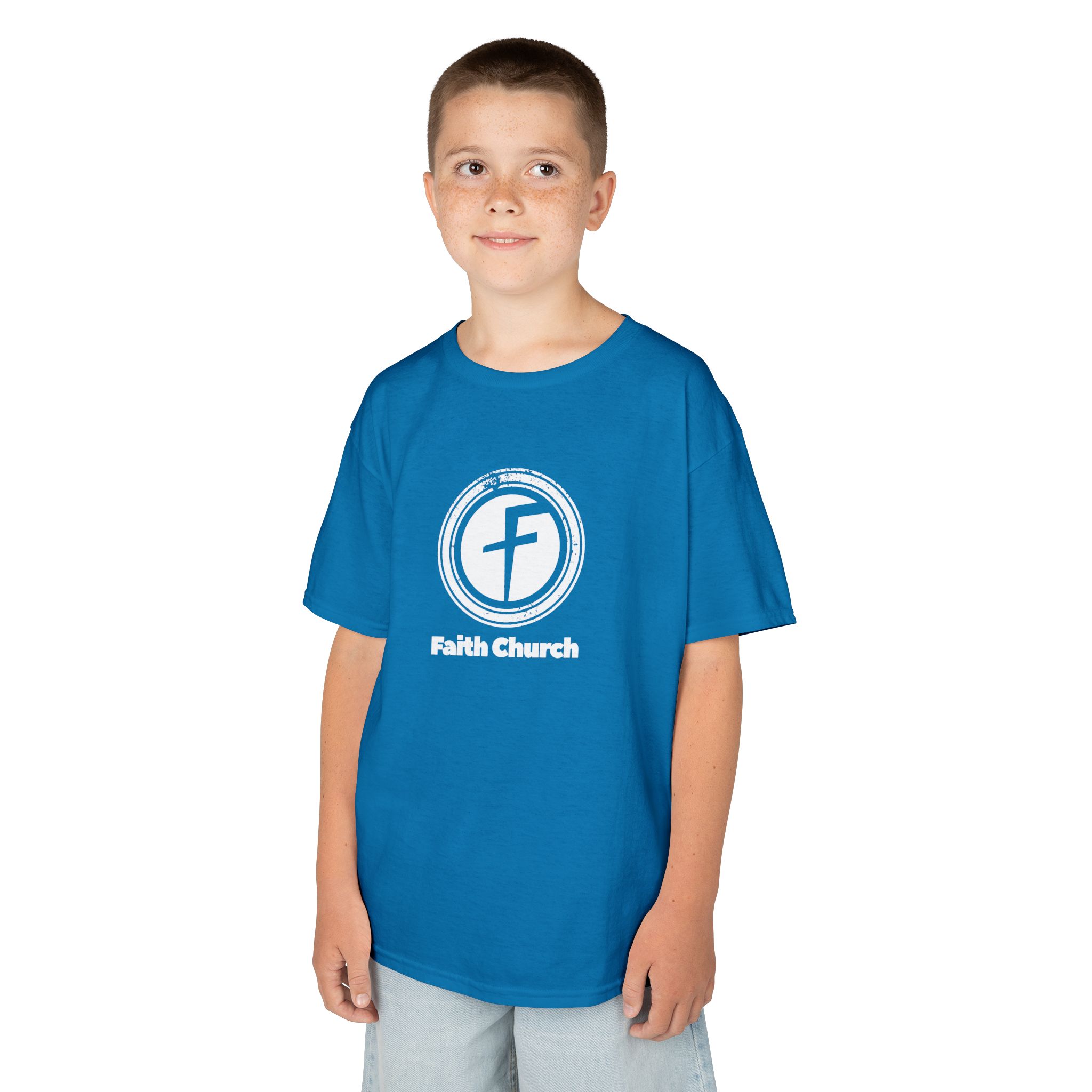 Kids T-Shirt — Faith Church Logo Youth Tee - Image 24