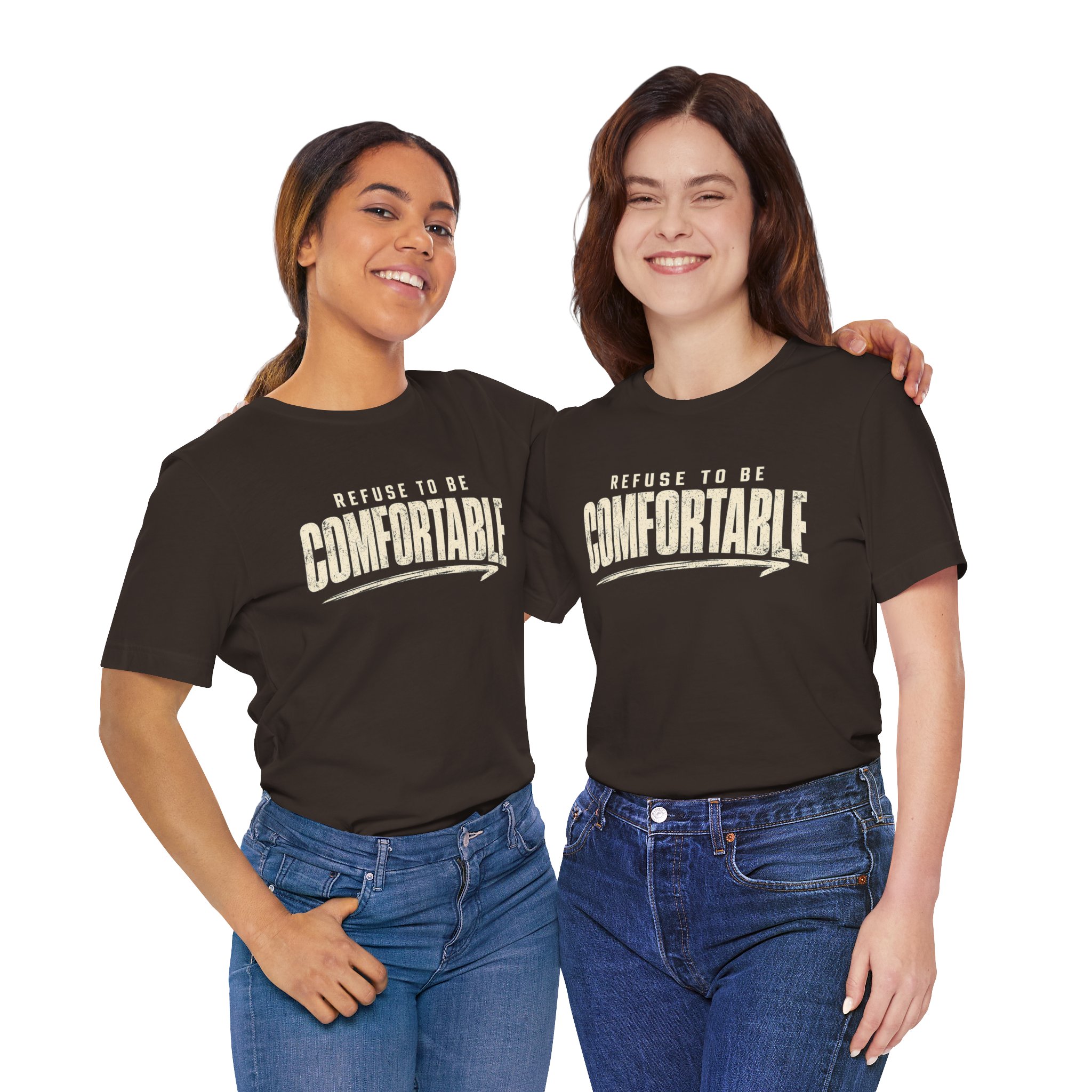 Comfortable Graphic Tee — "Refuse to Be Comfortable" Retro Text T-Shirt - Image 9