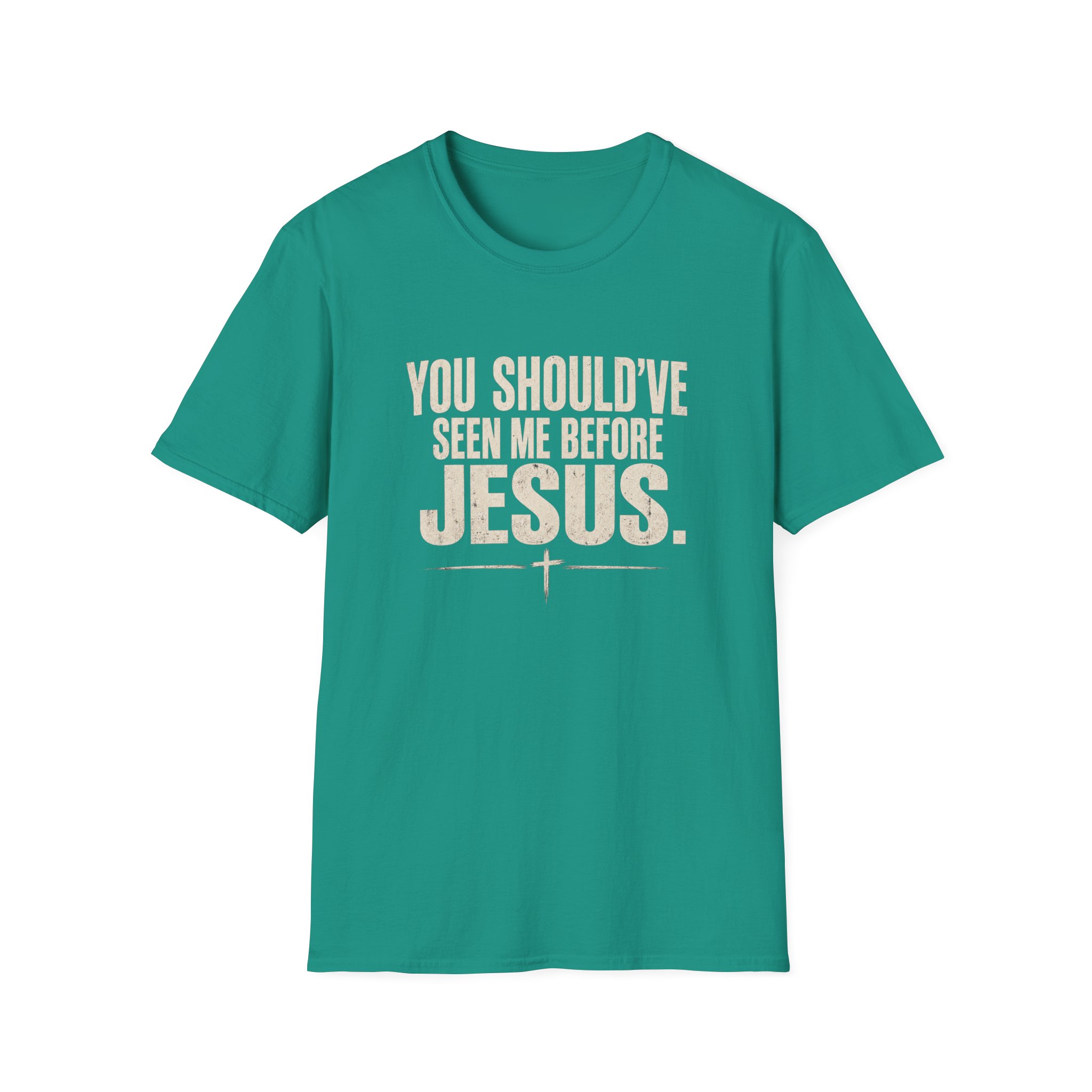 Christian T-Shirt — "You Should've Seen Me Before Jesus" Inspirational Faith Tee - Image 8