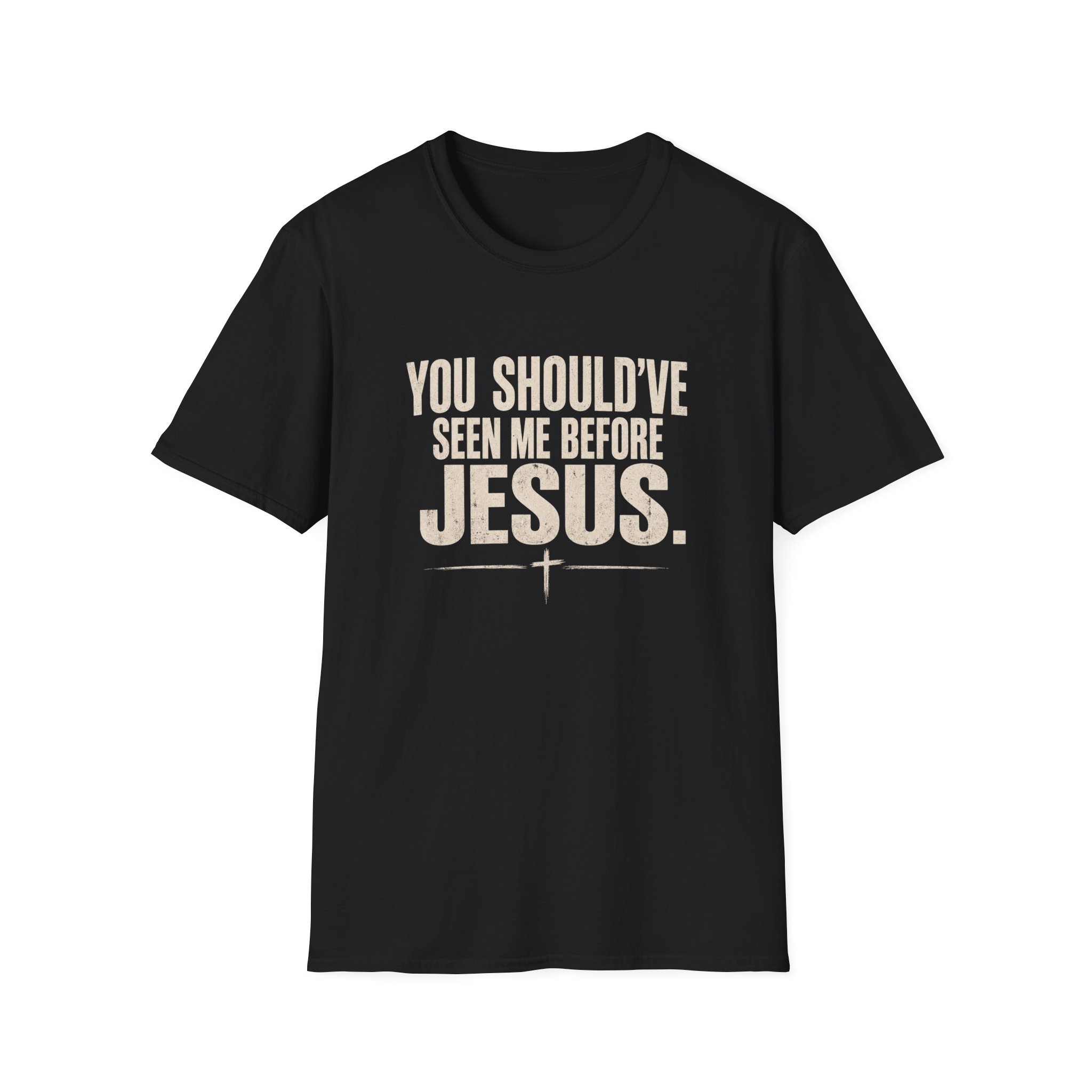 Christian T-Shirt — "You Should've Seen Me Before Jesus" Inspirational Faith Tee - Image 14