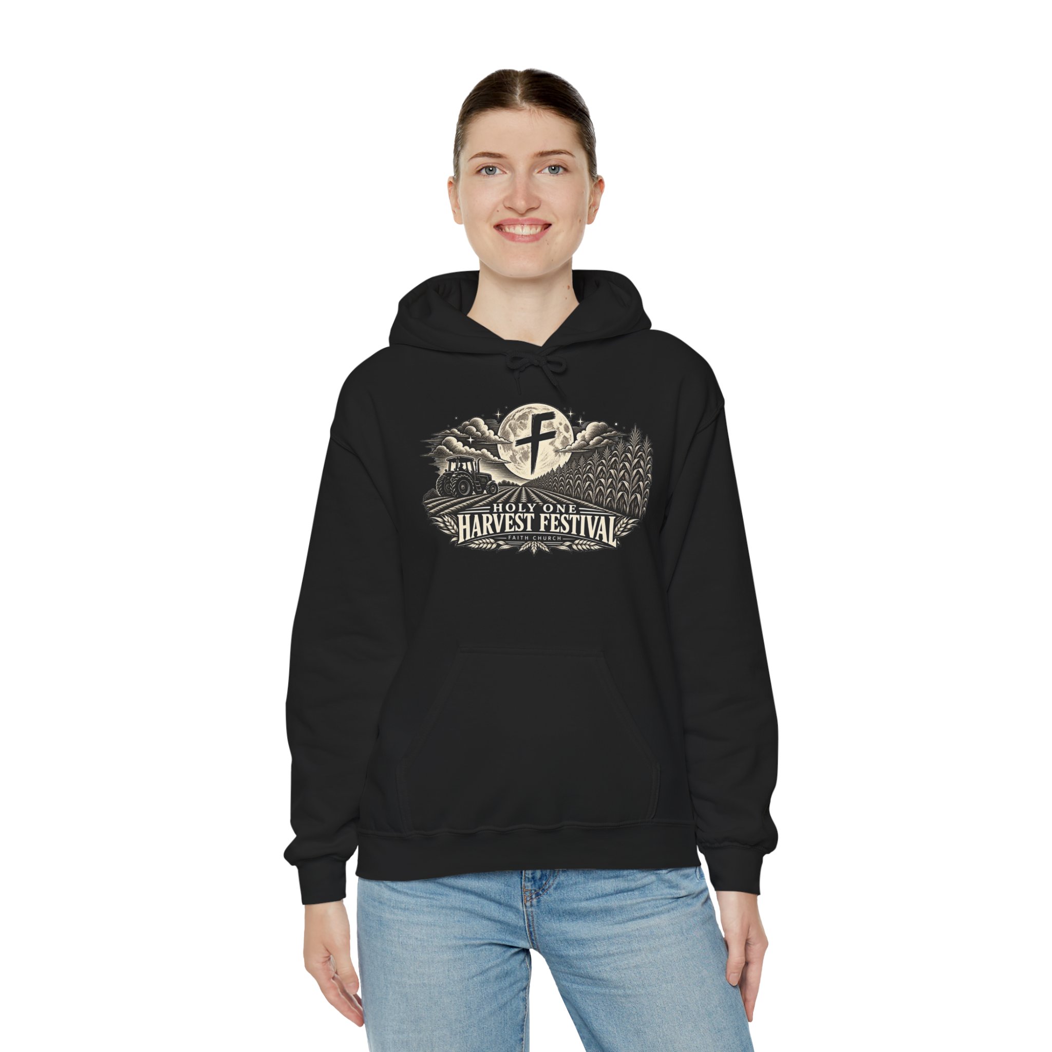 Harvest Festival Hoodie — Holy One Vintage Farm Graphic Hooded Sweatshirt - Image 7