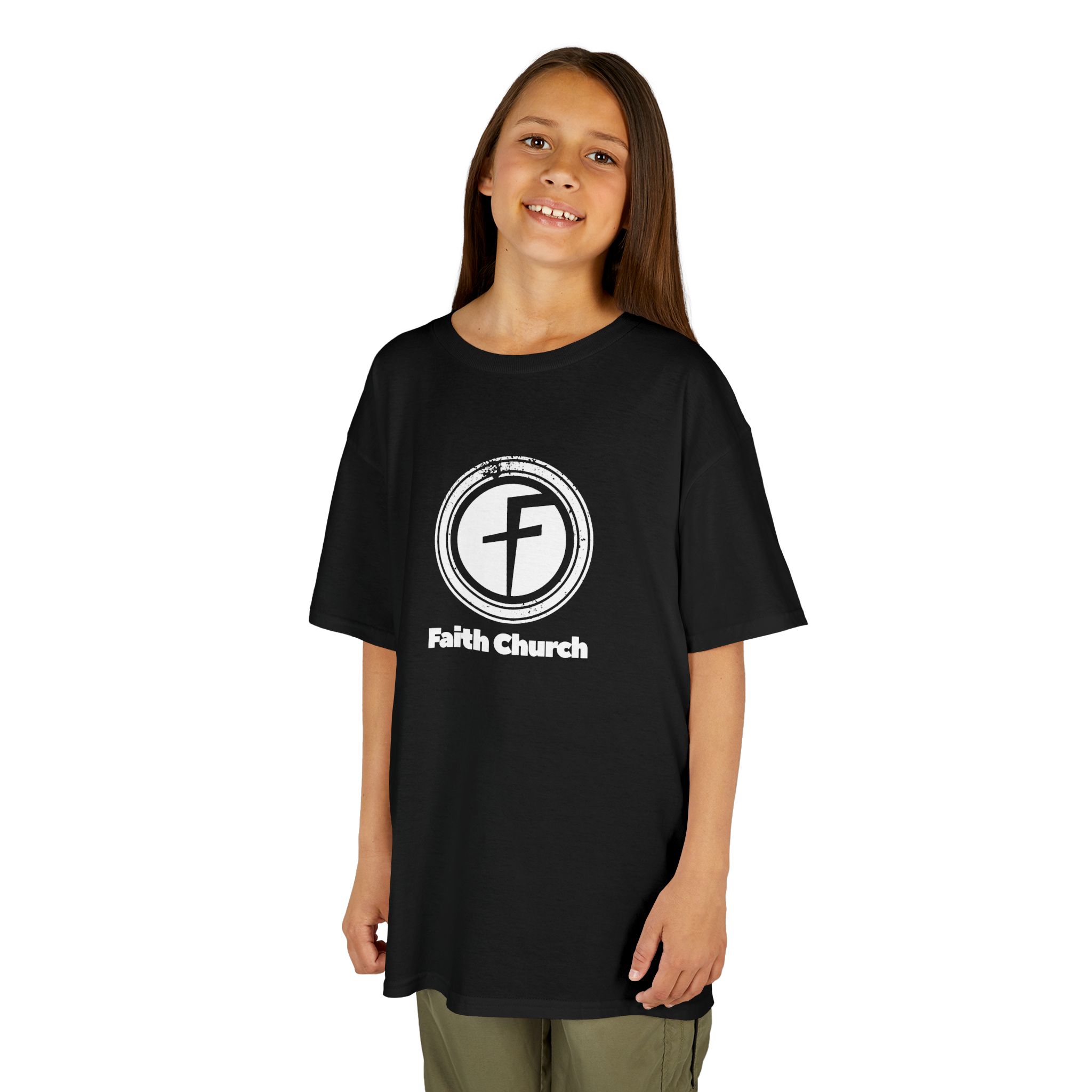 Kids T-Shirt — Faith Church Logo Youth Tee - Image 5