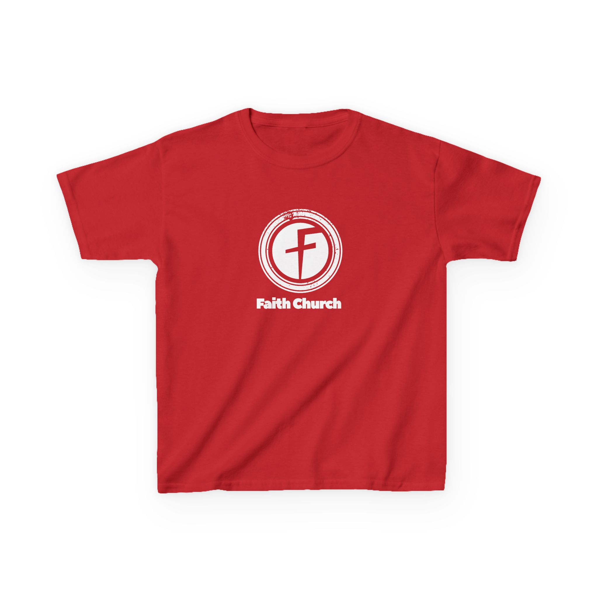 Kids T-Shirt — Faith Church Logo Youth Tee - Image 50
