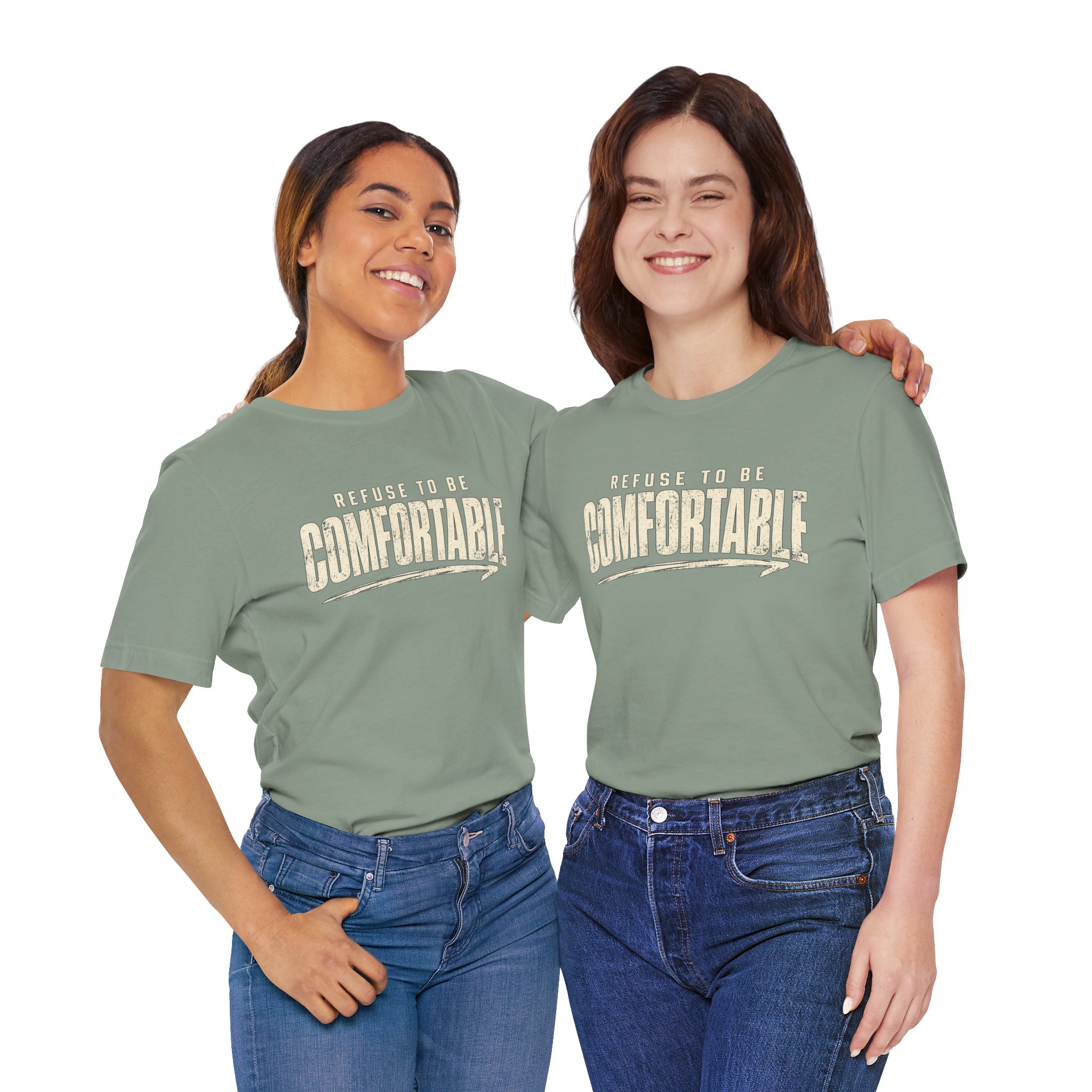 Comfortable Graphic Tee — "Refuse to Be Comfortable" Retro Text T-Shirt - Image 25