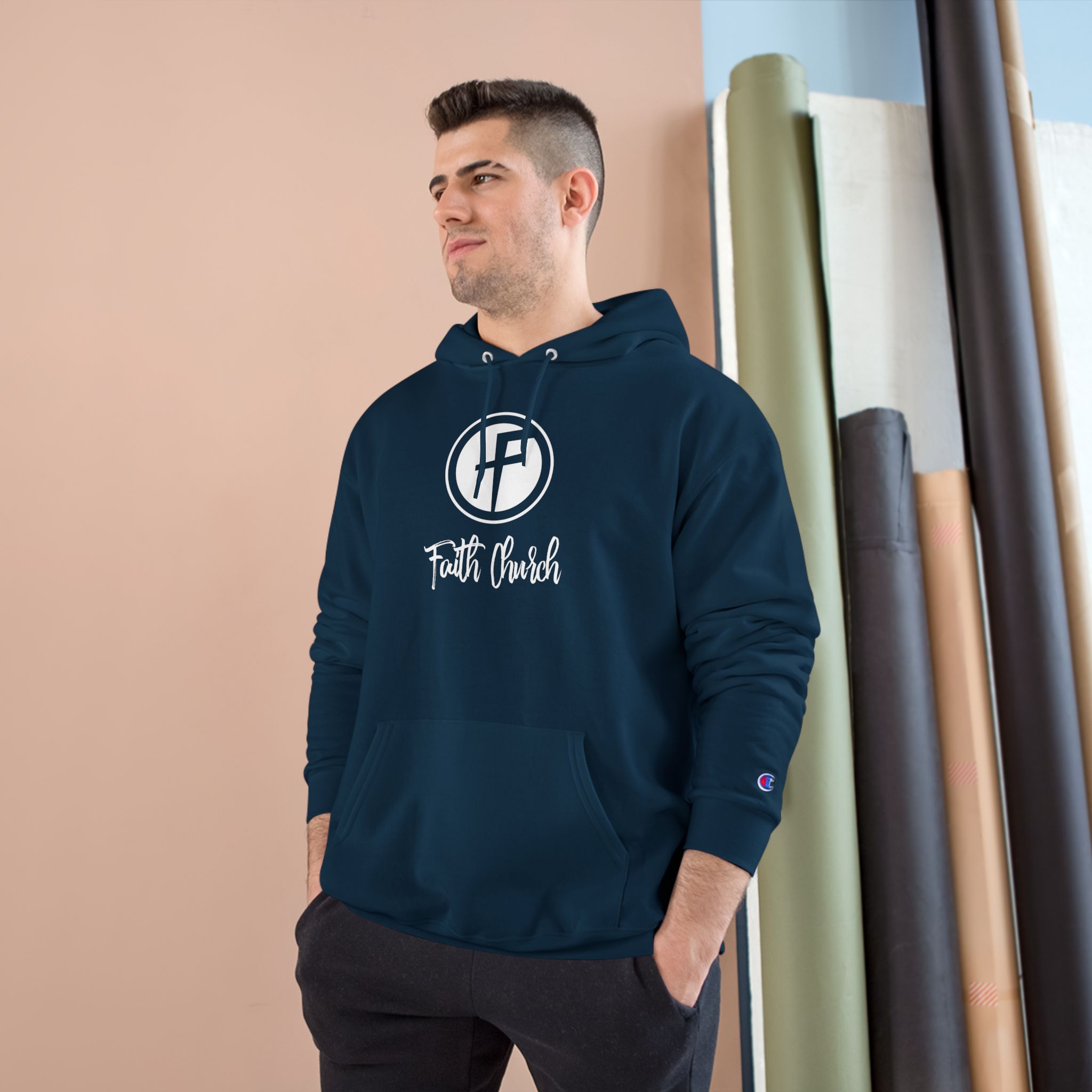 Faith Cursive - Champion Hoodie - Image 15