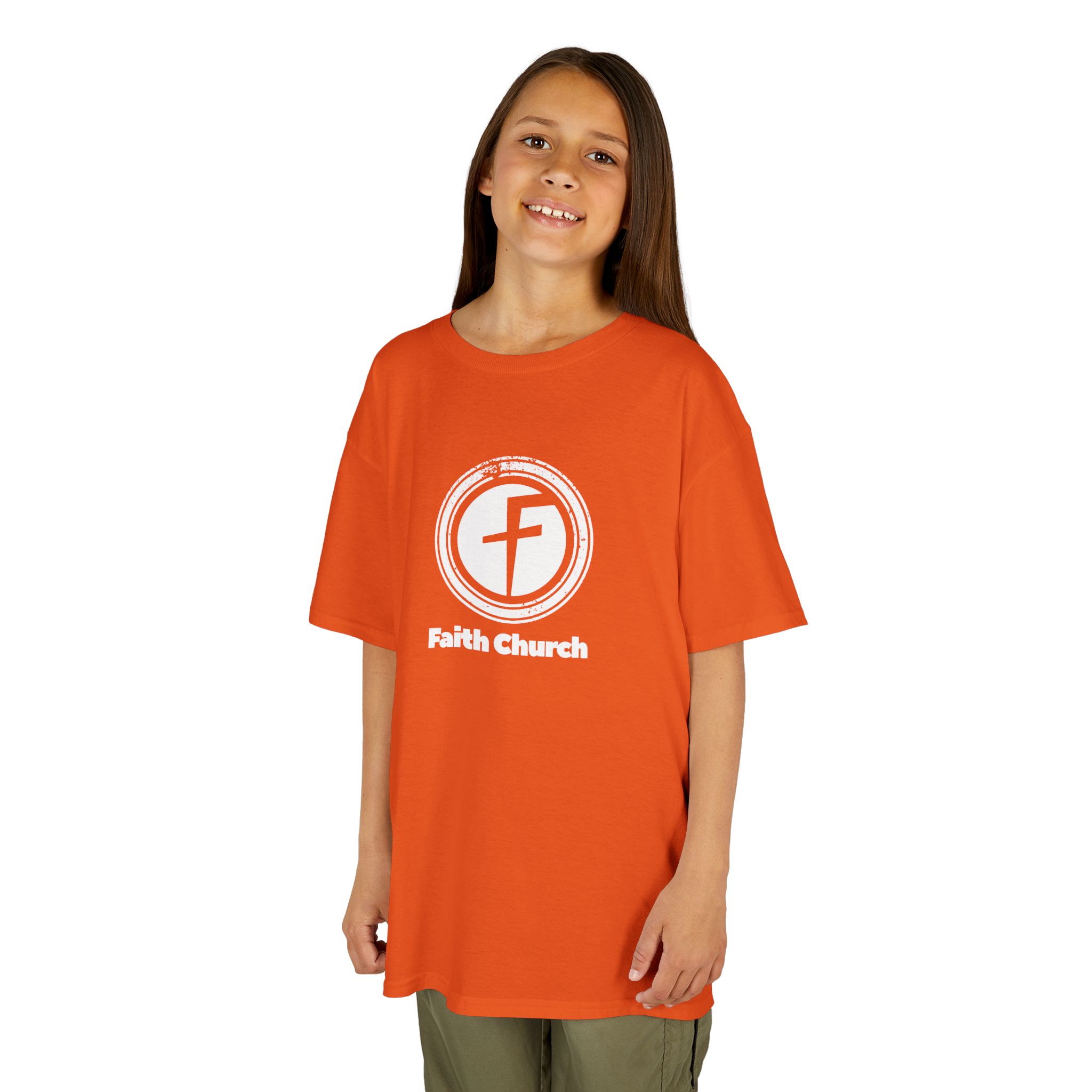 Kids T-Shirt — Faith Church Logo Youth Tee - Image 10