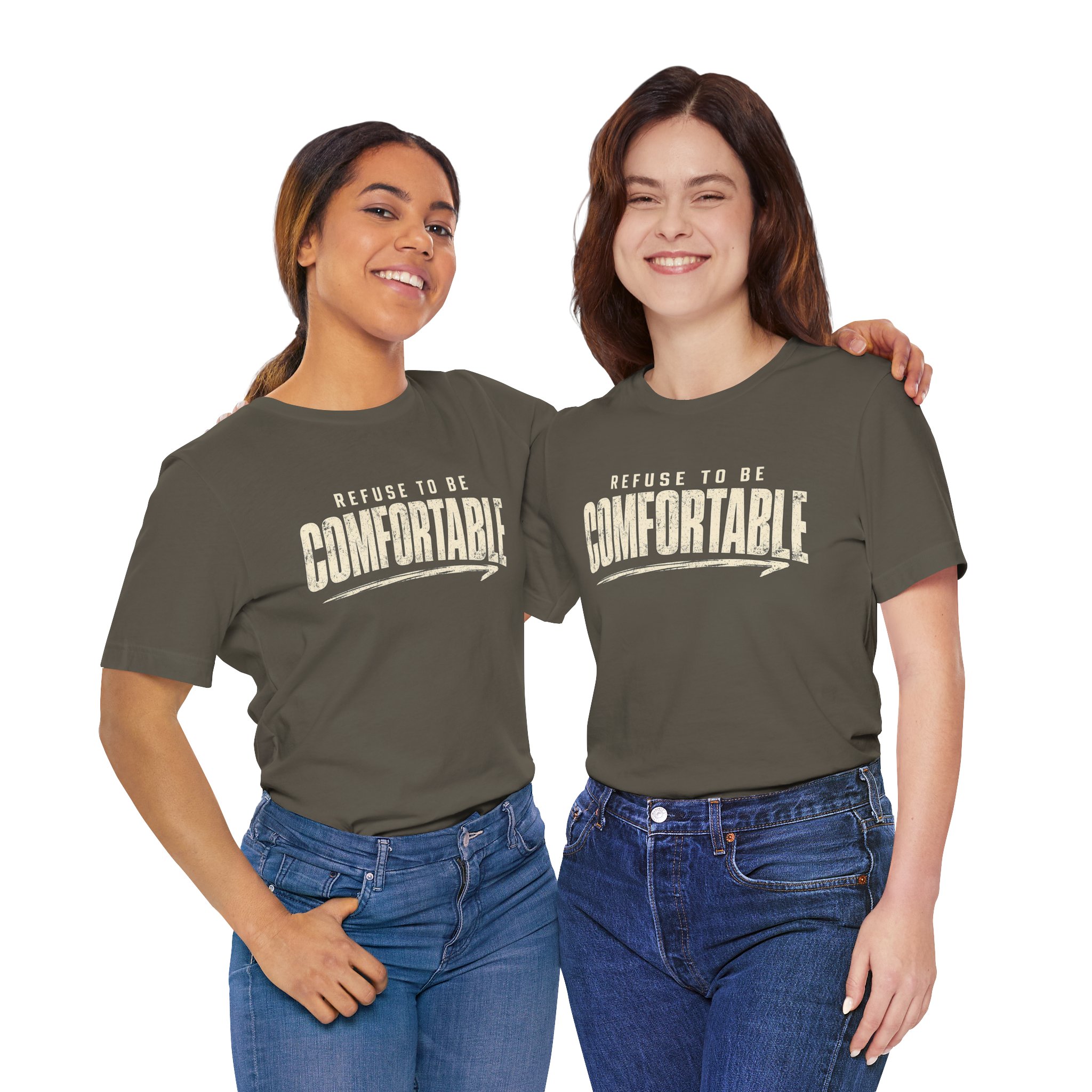 Comfortable Graphic Tee — "Refuse to Be Comfortable" Retro Text T-Shirt - Image 21
