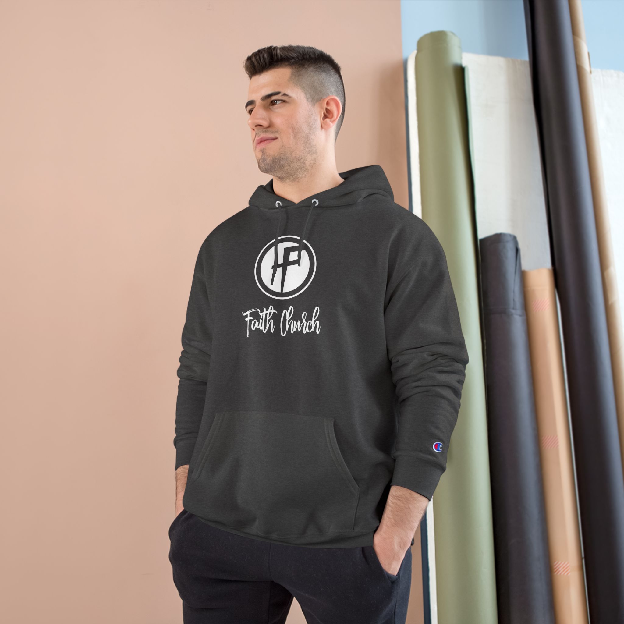 Faith Cursive - Champion Hoodie - Image 7