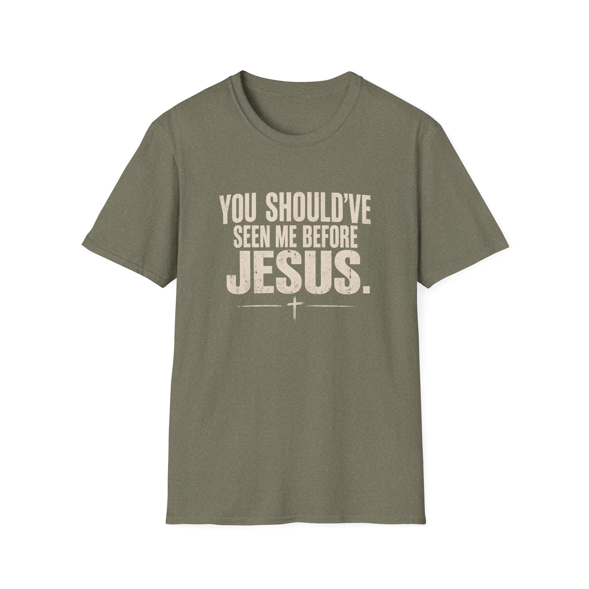 Christian T-Shirt — "You Should've Seen Me Before Jesus" Inspirational Faith Tee - Image 32