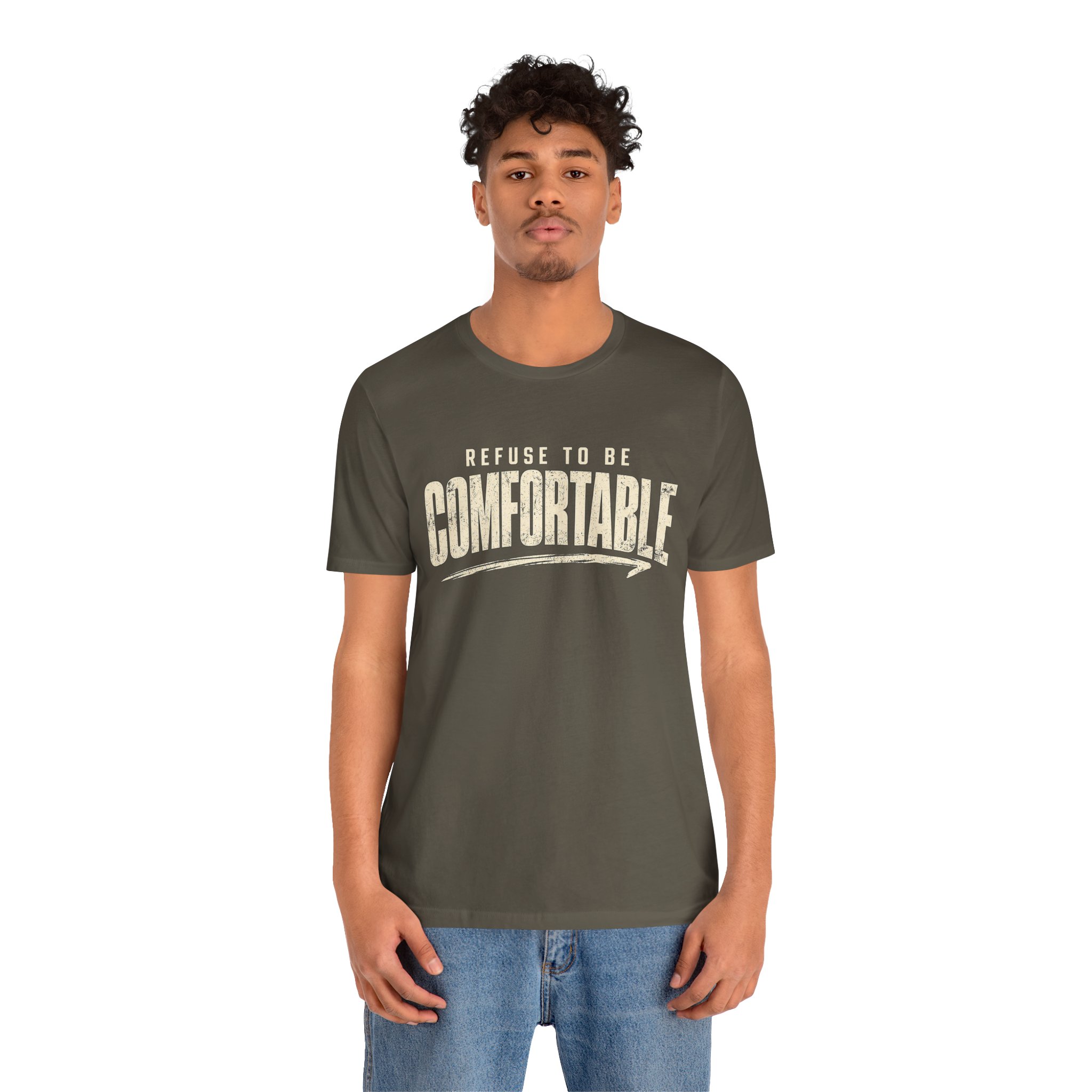 Comfortable Graphic Tee — "Refuse to Be Comfortable" Retro Text T-Shirt - Image 20