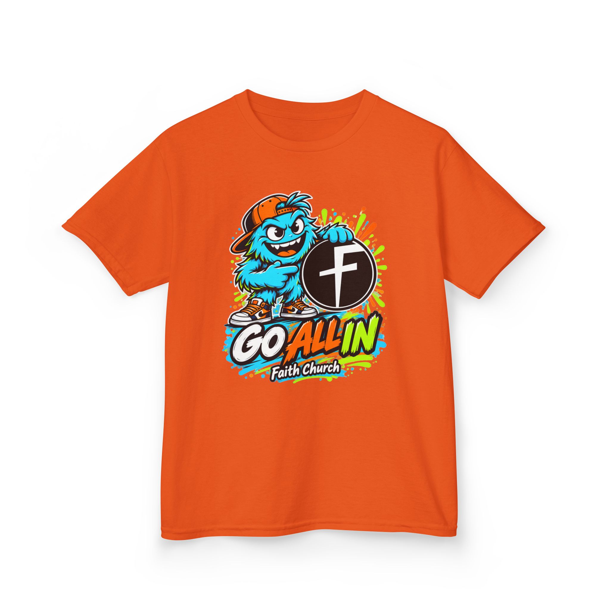 Kids T-Shirt — 'Go All In' Colorful Church Youth Graphic - Image 14