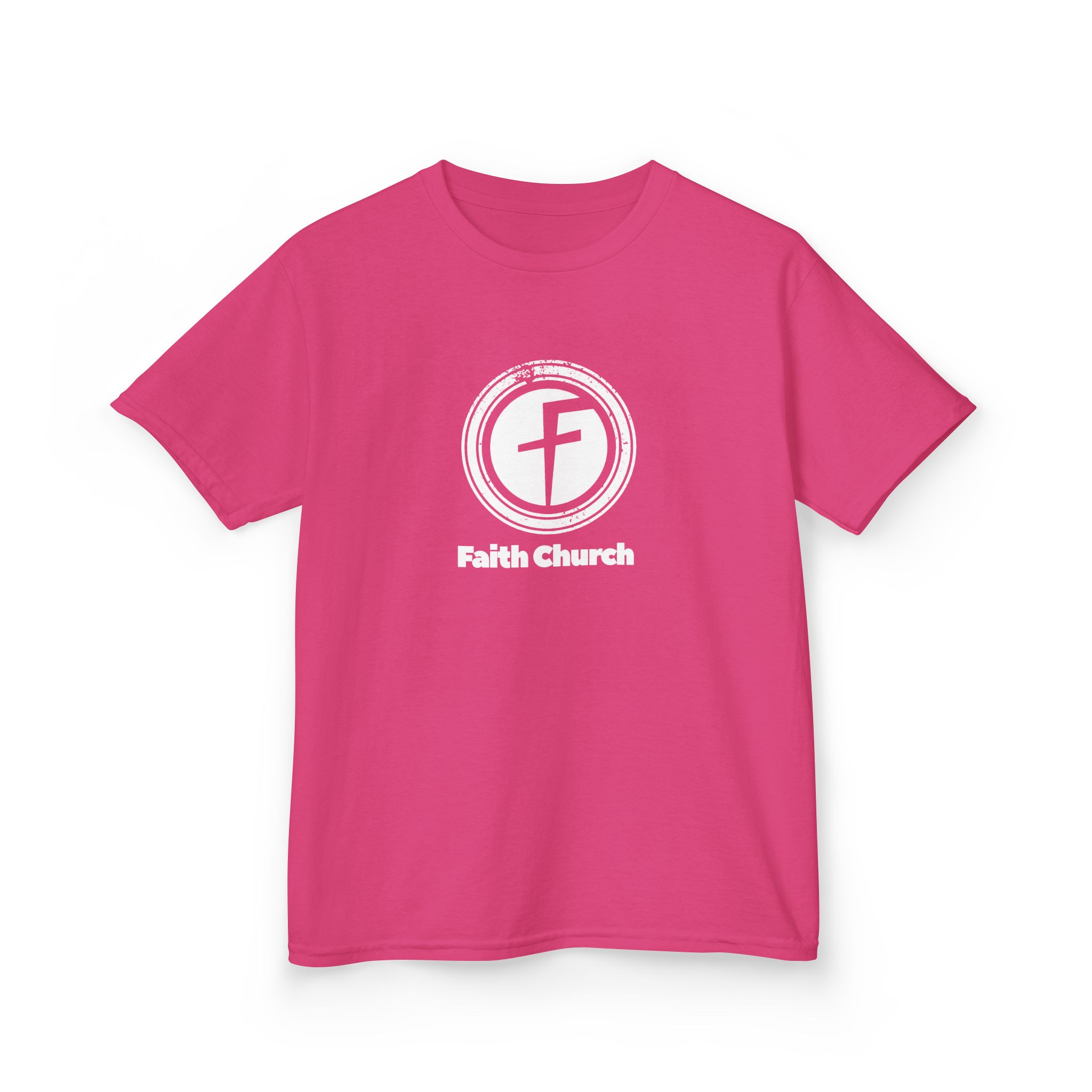 Kids T-Shirt — Faith Church Logo Youth Tee - Image 47