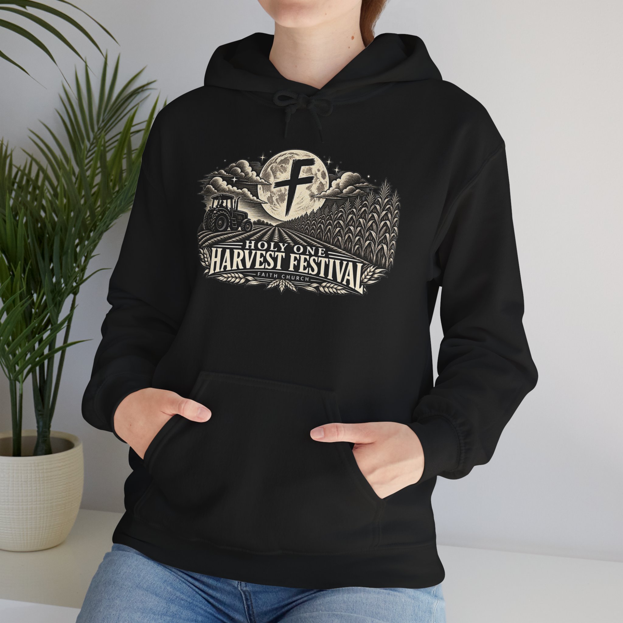 Harvest Festival Hoodie — Holy One Vintage Farm Graphic Hooded Sweatshirt - Image 8