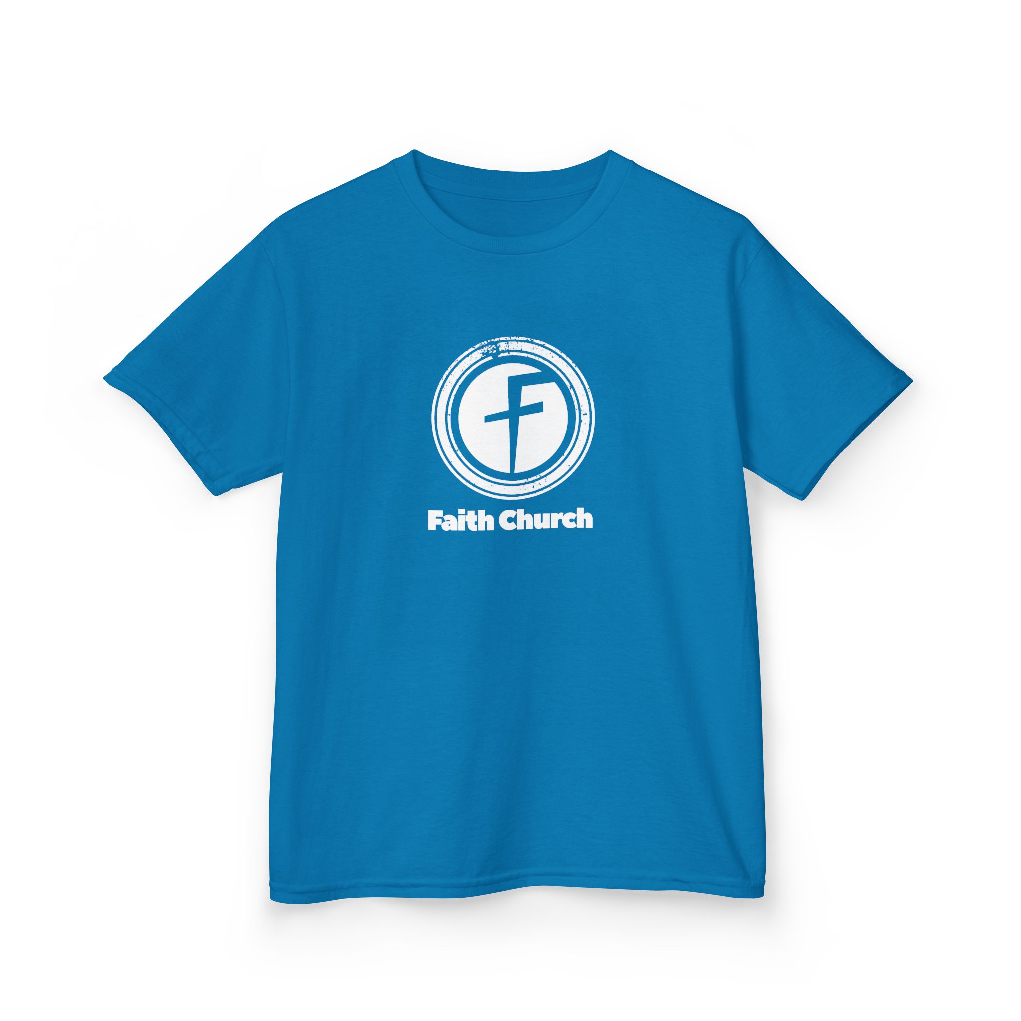 Kids T-Shirt — Faith Church Logo Youth Tee - Image 22