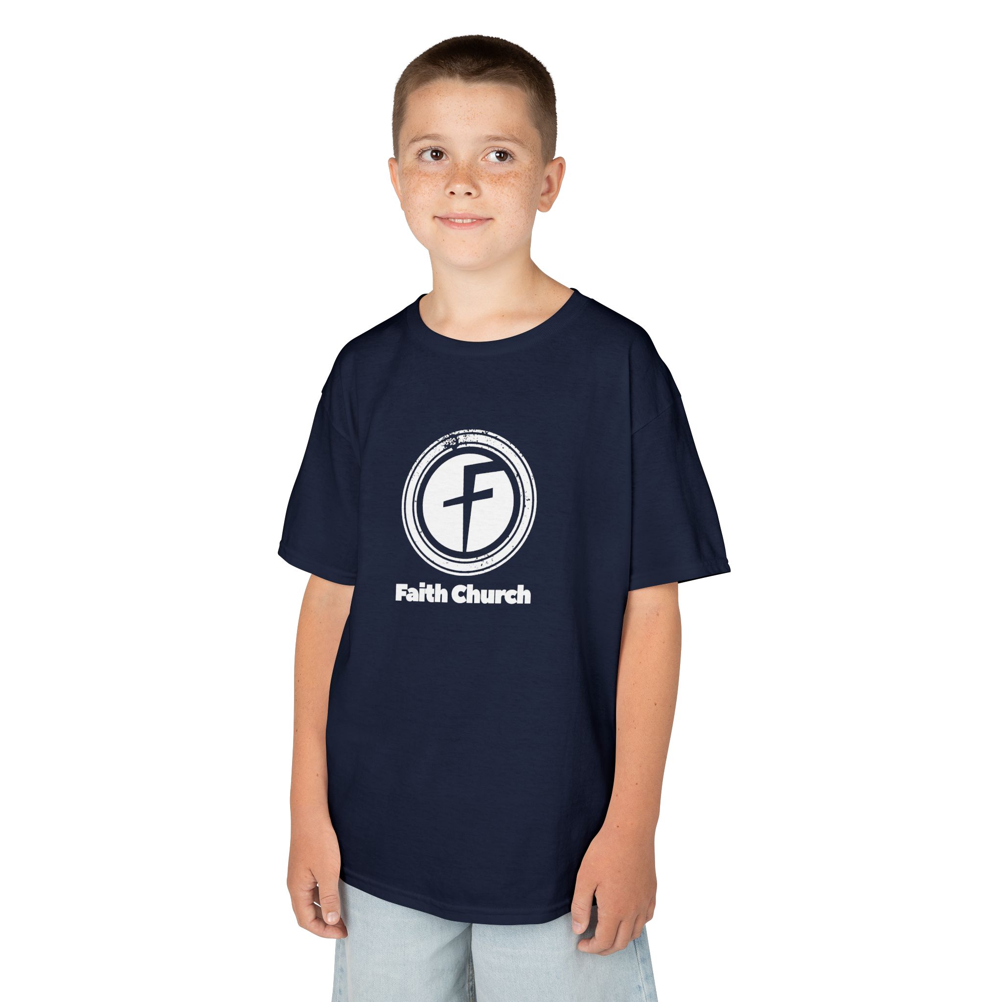 Kids T-Shirt — Faith Church Logo Youth Tee - Image 39