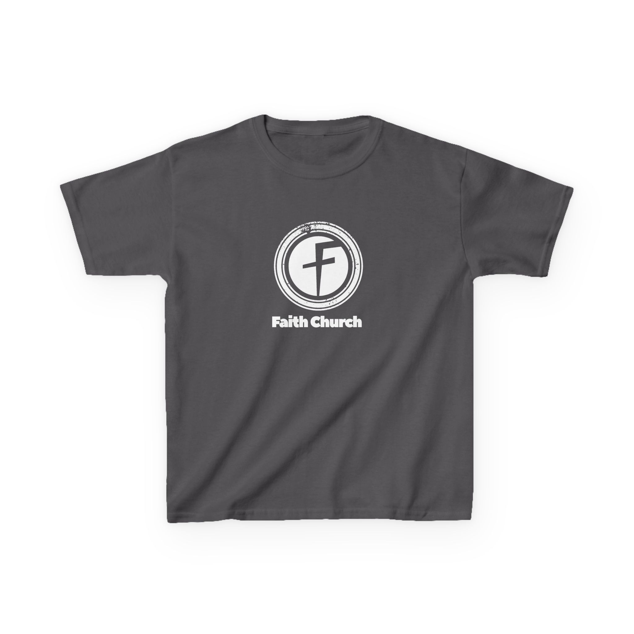 Kids T-Shirt — Faith Church Logo Youth Tee - Image 26