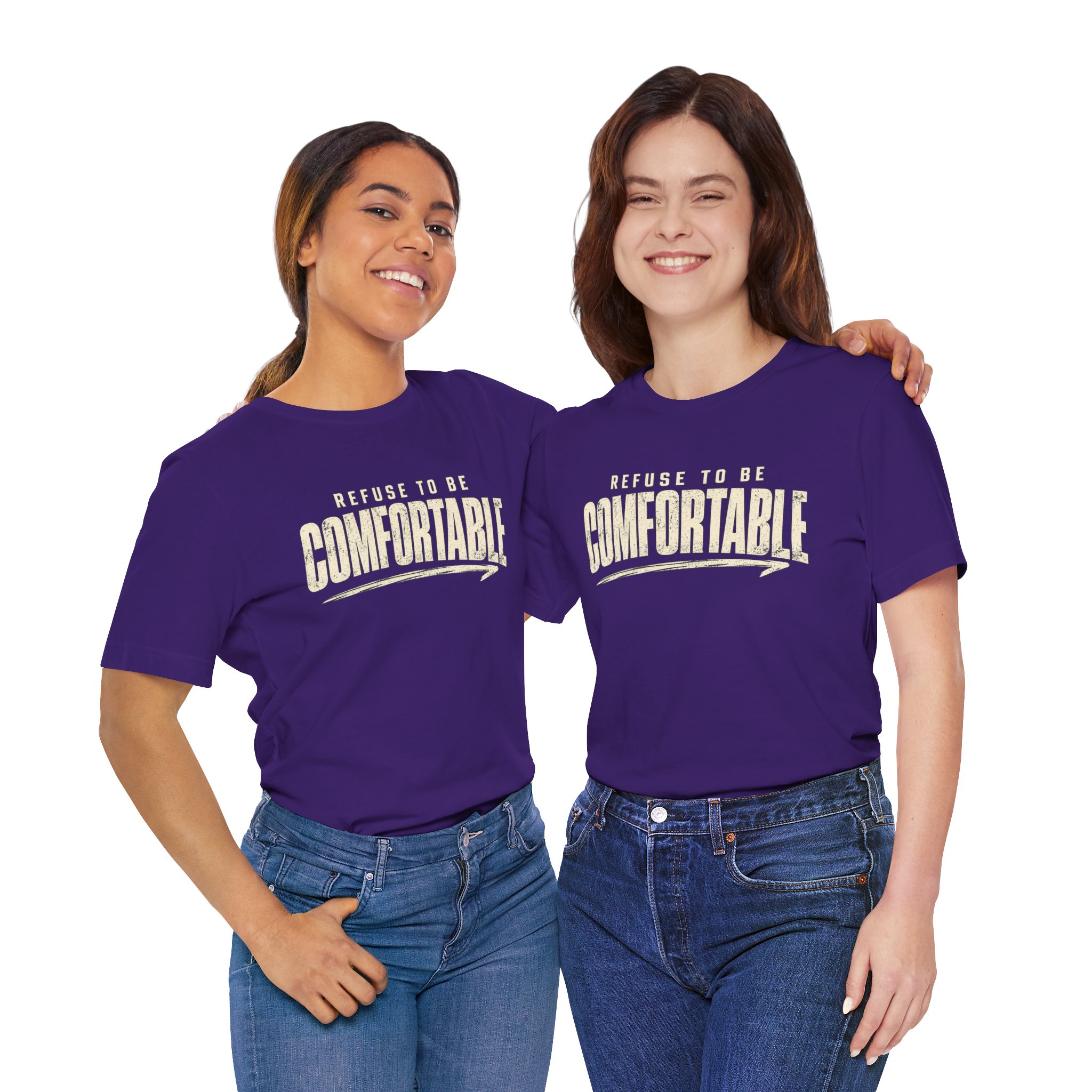 Comfortable Graphic Tee — "Refuse to Be Comfortable" Retro Text T-Shirt - Image 33