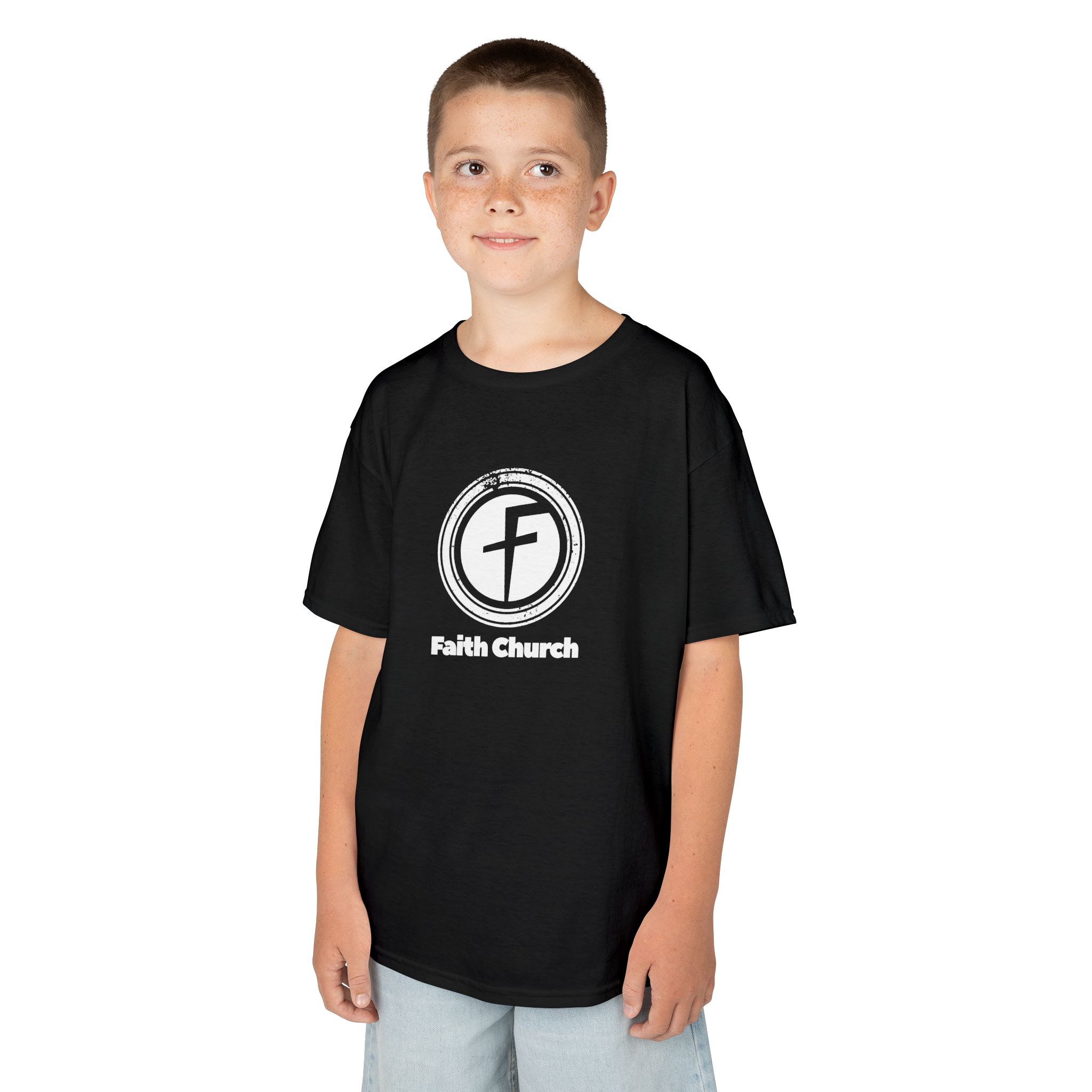 Kids T-Shirt — Faith Church Logo Youth Tee - Image 4