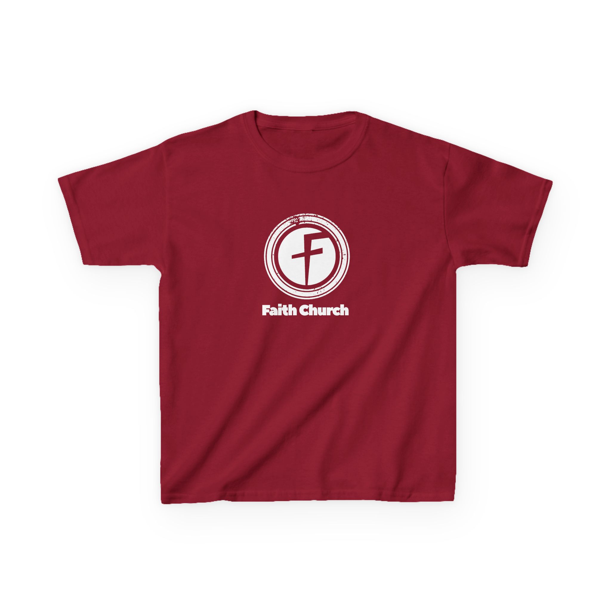 Kids T-Shirt — Faith Church Logo Youth Tee - Image 55