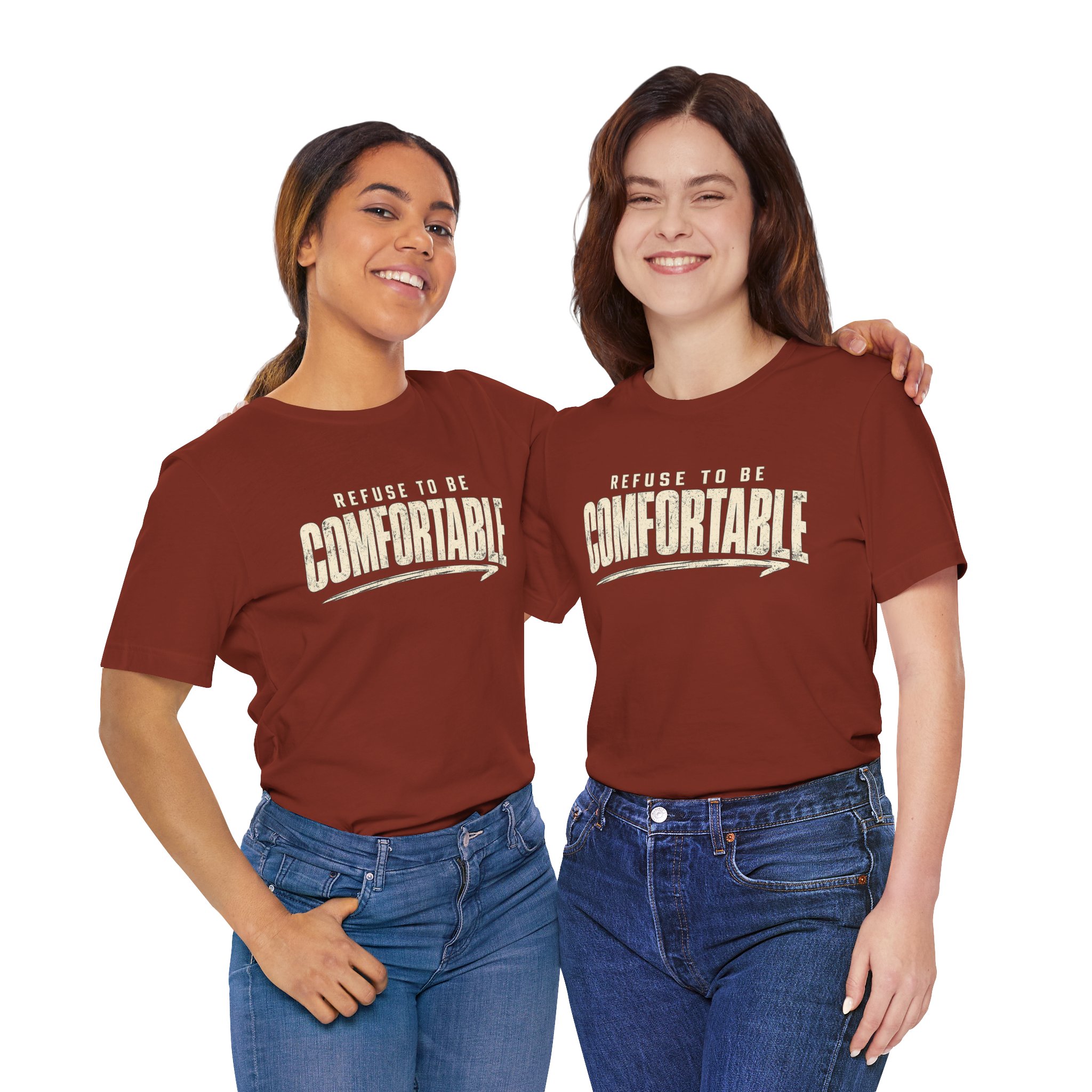 Comfortable Graphic Tee — "Refuse to Be Comfortable" Retro Text T-Shirt - Image 13