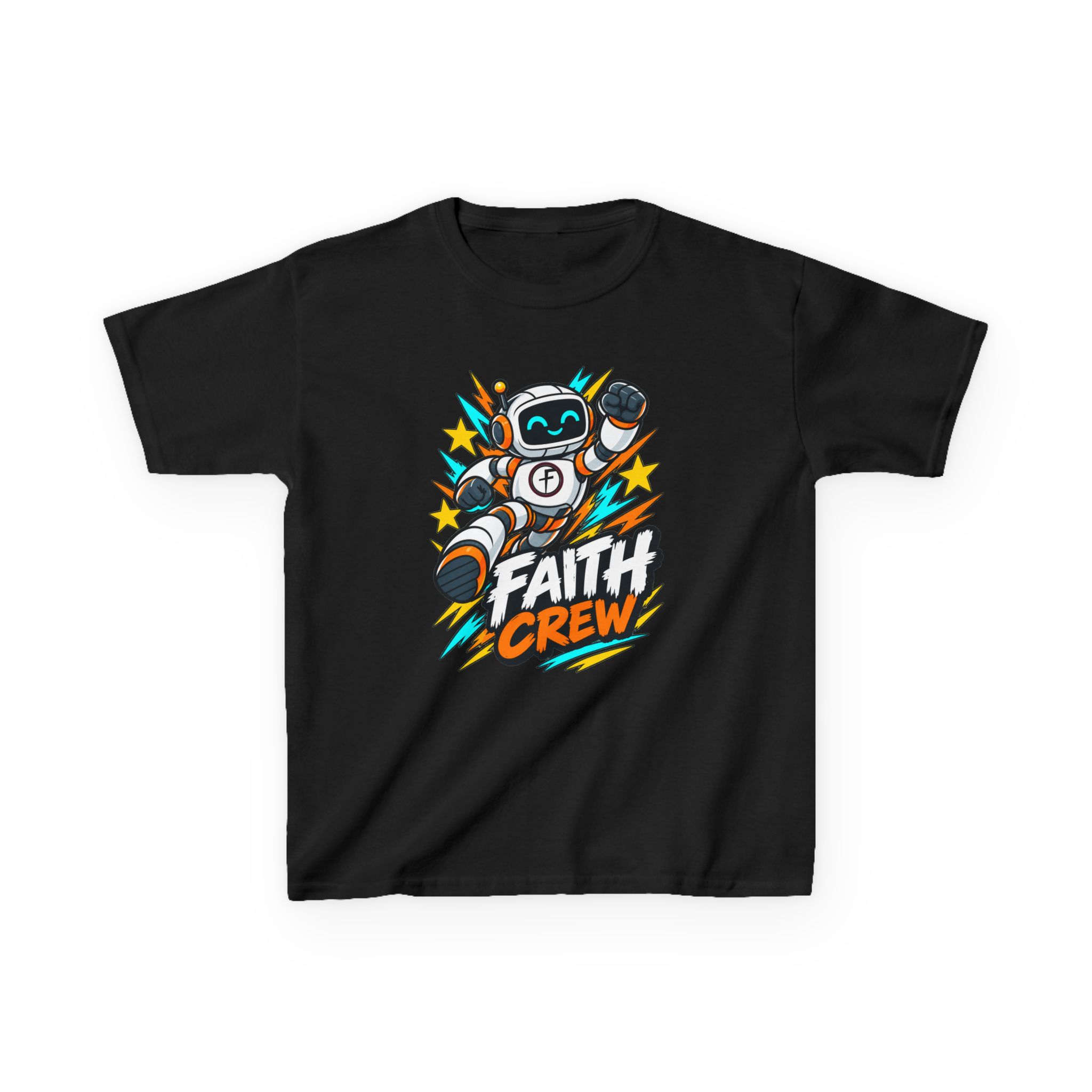 Kids' Faith Crew T-Shirt — Cute Robot Illustration Graphic Tee for Church & Sunday School - Image 6