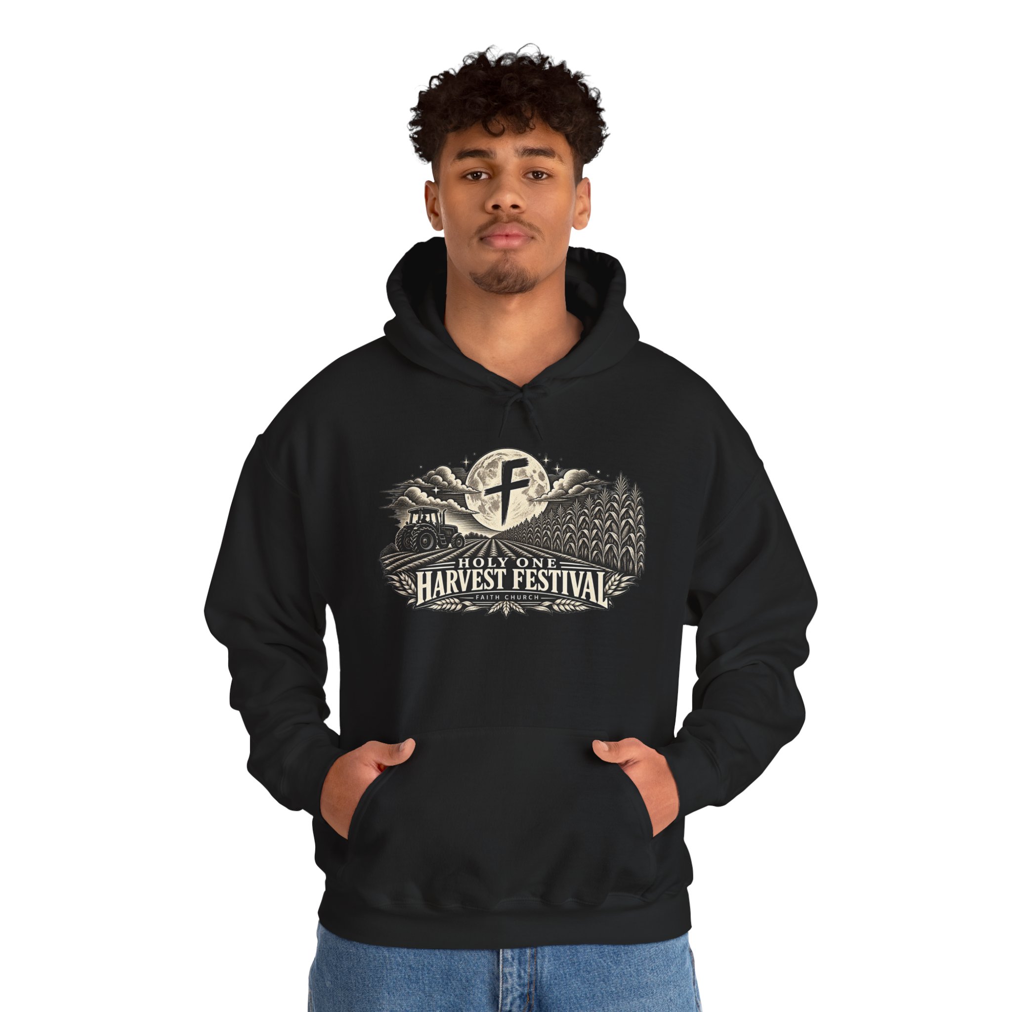 Harvest Festival Hoodie — Holy One Vintage Farm Graphic Hooded Sweatshirt - Image 6