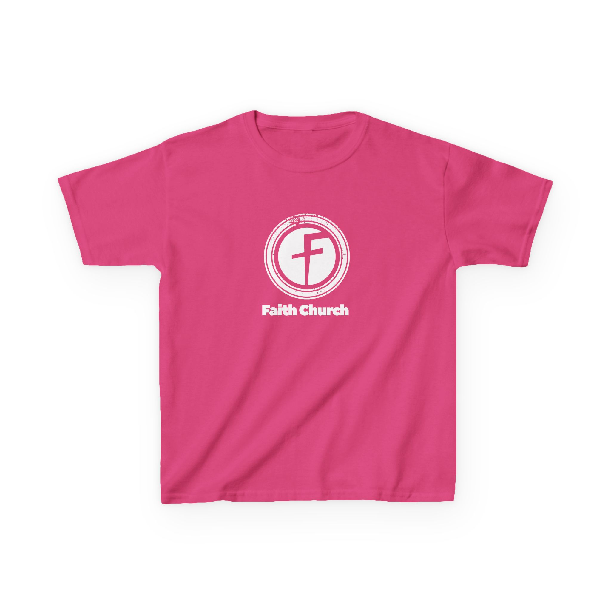 Kids T-Shirt — Faith Church Logo Youth Tee - Image 46