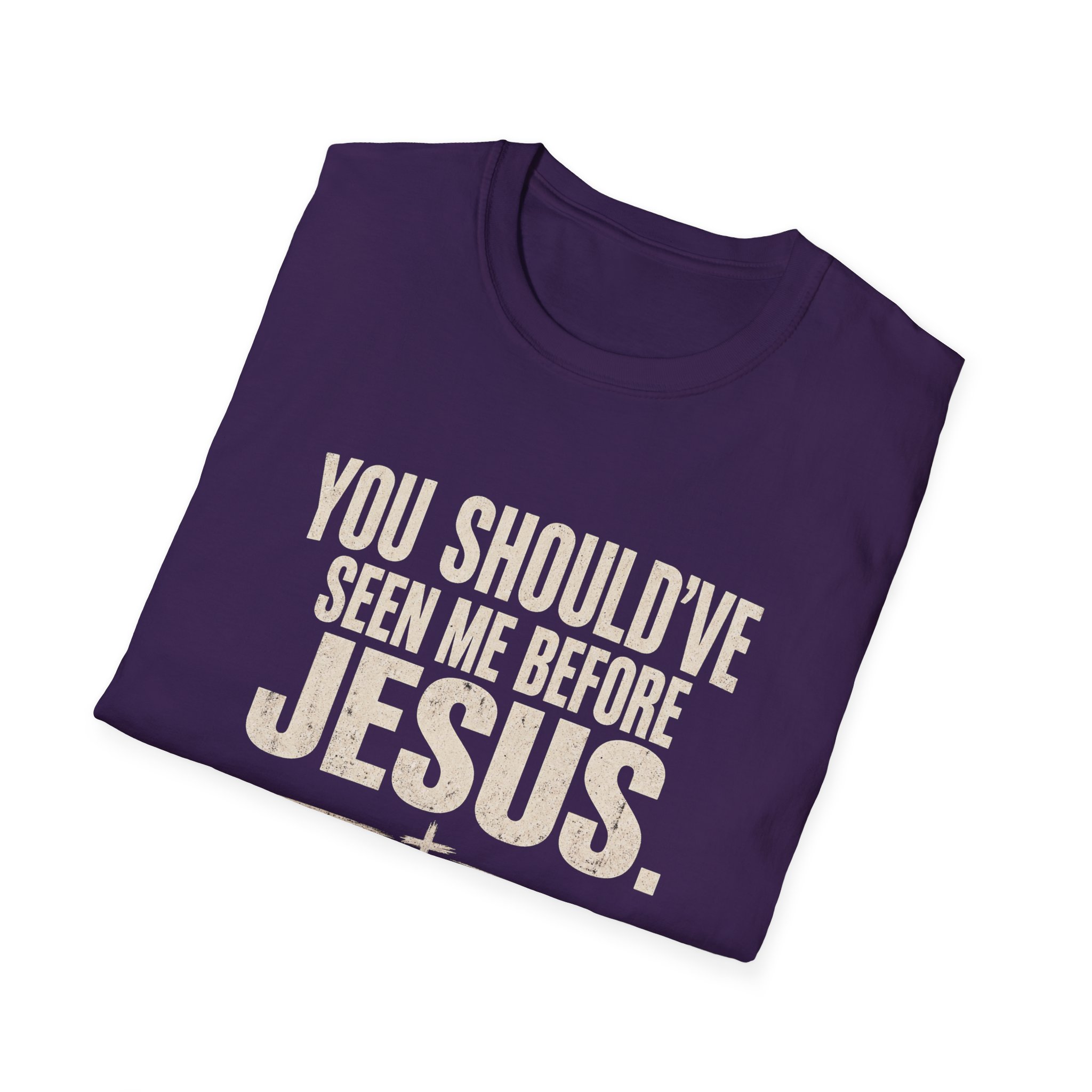 Christian T-Shirt — "You Should've Seen Me Before Jesus" Inspirational Faith Tee - Image 64