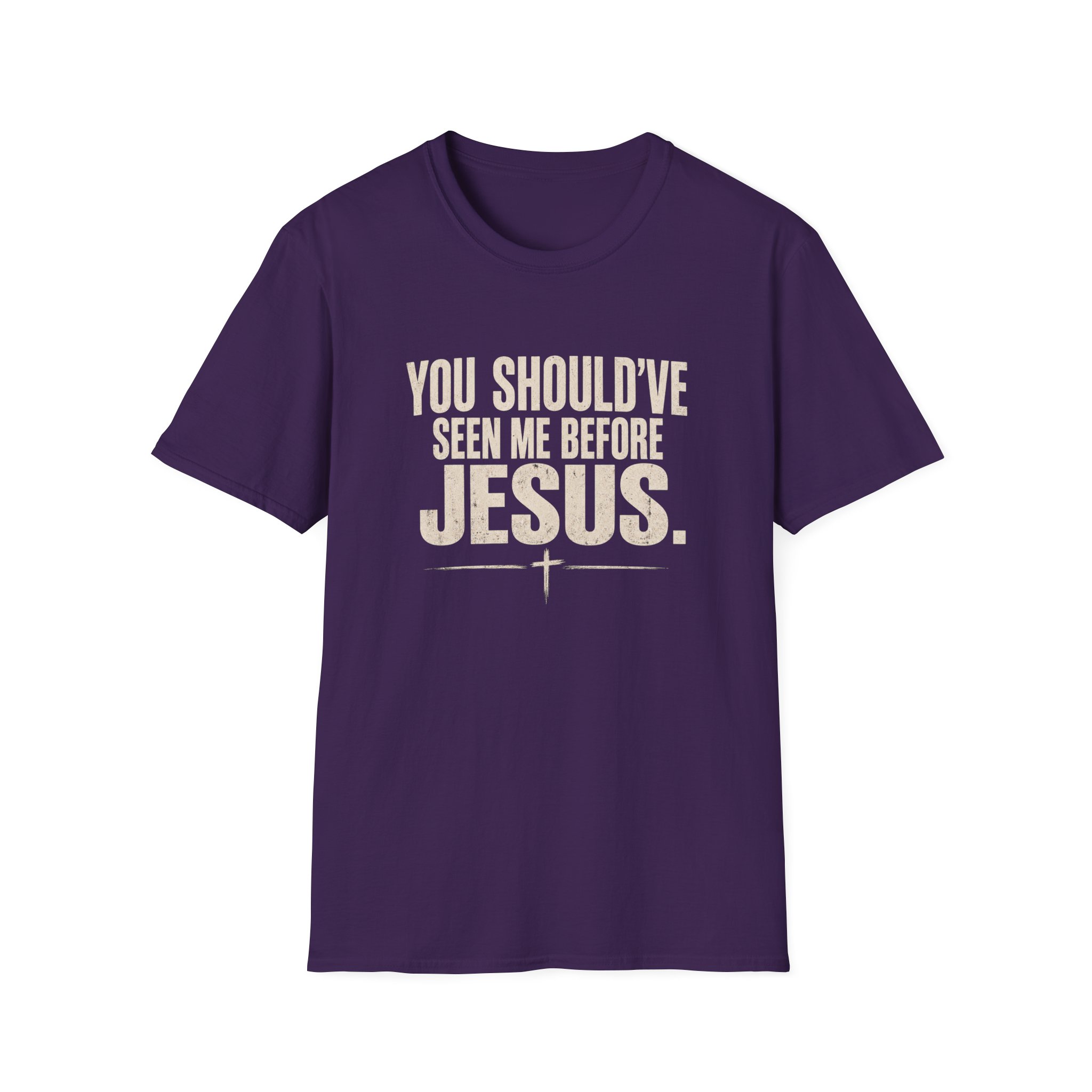 Christian T-Shirt — "You Should've Seen Me Before Jesus" Inspirational Faith Tee - Image 62