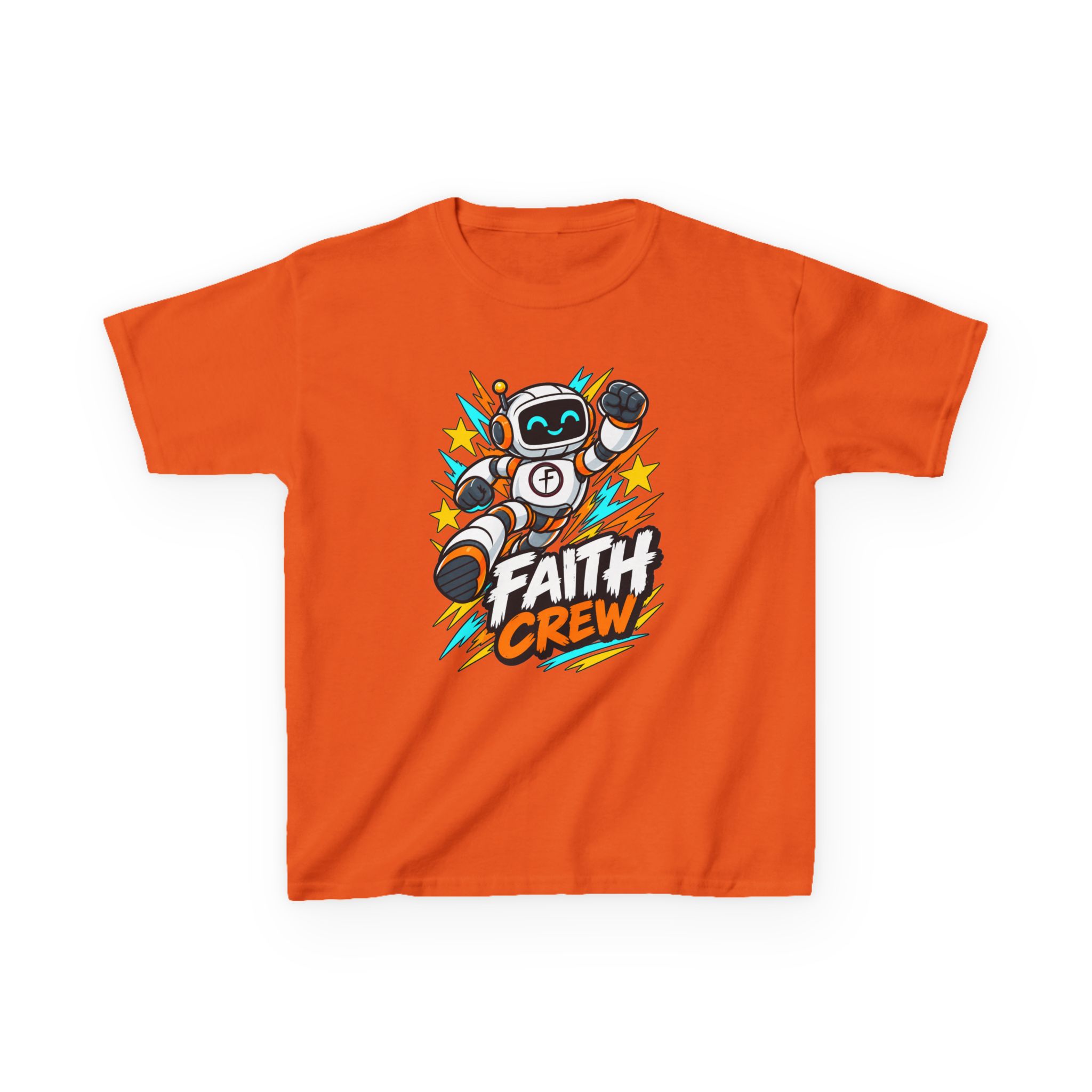 Kids' Faith Crew T-Shirt — Cute Robot Illustration Graphic Tee for Church & Sunday School - Image 16