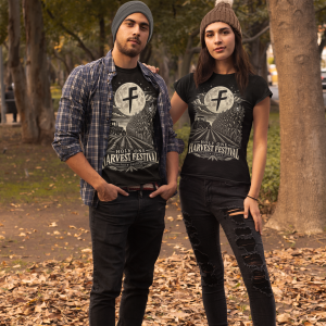 Harvest Festival T-Shirt — "Holy One" Vintage Farm Moon Graphic Tee